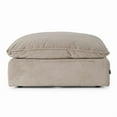 thumbnail image 3 of Modrest Divani Casa Garman Upholstered Modern Fabric Ottoman in Light Gray, 3 of 6