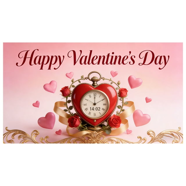 zhangmingg Bannière de Porte de Garage Saint-Valentin avec Cœur de Rose et Design Chocolat pour Fête Photo