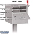 thumbnail image 2 of Mailbox, Gray, Powder Coated, 1 Doors, Pedestal, Aluminum 4325SLV, 2 of 4