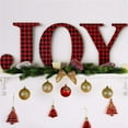 thumbnail image 3 of Kearding Letrero de con letras de Navidad, decoración de para el hogar con cuadros rojos y negros encantadores, decoración de puerta Kits de decoración para fiestas No.2, 3 of 5