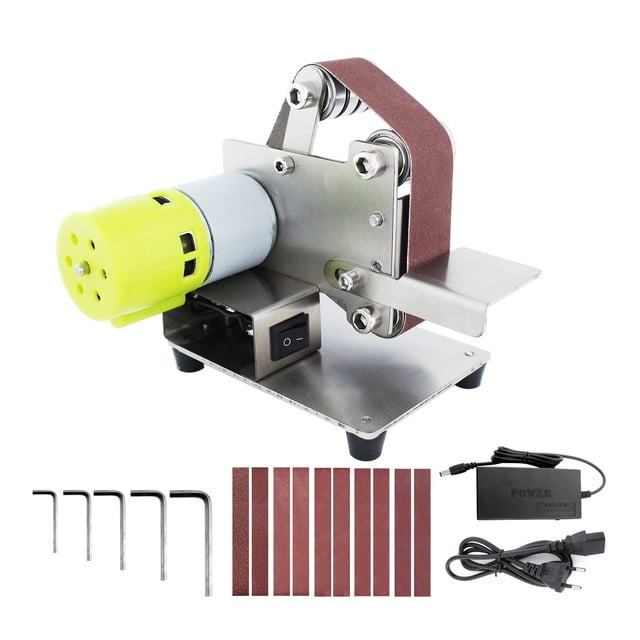 Belt Sander 15mm/25mm Multifunctional Grinder Mini Electric Belt Sander DIY Polishing Grinding Machine Cutter Edges Sharpener ,Easy to Use