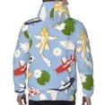 thumbnail image 7 of Balery Colorful Koi Fish Pattern Mens Hoodie Kangaroo Pocket Hoodie Pullover Hooded Sweatshirt Ideal for Daily Wear Travel and Home-Medium, 7 of 7