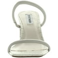 thumbnail image 3 of STEVE MADDEN Womens Beige Croc Padded Goring Lilah Square Toe Block Heel Slip On Heeled Sandal 9.5, 3 of 3