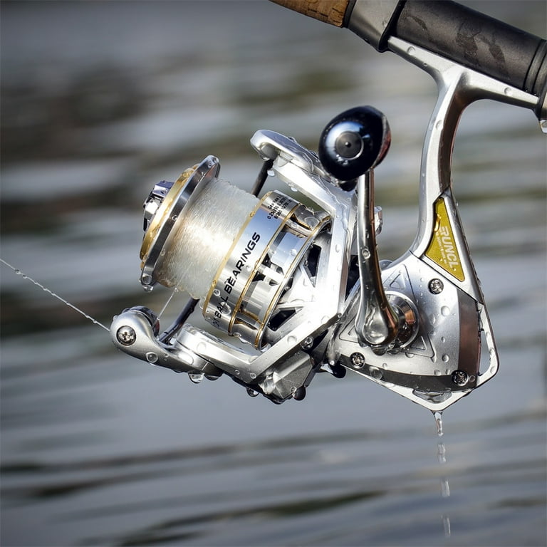 RUNCL Spinning Fishing Reel Merced, Spinning Reel - 10+1 HPCR Ball  Bearings, Multi-Disc Drag System, CNC Line Management, Smooth Operation,  Braid-Ready Spool - Lightweight Fishing Spinning Reel 