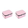 thumbnail image 3 of Guardurnaity Joyero PU Exhibición de regalo Caja de color sólido Hallazgos Medallón Collar Organizador Soporte multifunción Niñas Rosa Rosa 8*6 2piezas, 3 of 6