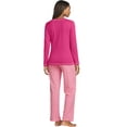 thumbnail image 2 of Hanes Womens Long Sleeve Tee/Pant Sleep Set, M, Bluebird/Starry Skies, 2 of 3