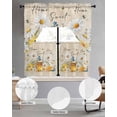 thumbnail image 2 of White Daisy Swag Curtains for Living Room/Bedroom Windows, Spring Floral Bees Elegant Pastoral Botanical Kitchen Curtains and Valances Set 36 Inch Length, Light Filtering Swags Valance Curtain Panels, 2 of 5