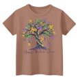 thumbnail image 3 of Abcomgle Mardi Gras Shirts for Kids Girls Carnival Bownot Beads Tree T Shirts for Girls Crewneck Short Sleeve Tshirts for Girls Spring Funny Parade Tee Top Girls, 3 of 4