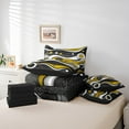 thumbnail image 4 of Erosebridal Abstract Stripes Bedding Queen Size,Geometric Circle Comforter Sets with Sheets,Breathable Reversible Bedding Sets Queen Size,Lines Decor,7 Pieces, 4 of 5