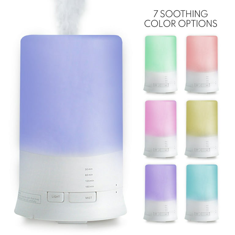 Clearanceeqwljwe Aroma Essential Oil Diffuser, 300ml Ultrasonic Cool Mist Humidifier , Modern Style, Quiet, 7-Color LED Light, Child & Pet Safe