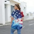 thumbnail image 4 of XADYUY Plus Size 4th Of July Tshirts for Women Stars Stripes Tie Dye Print Patriotic Tees Fashion Crewneck Short Sleeve T Shirt Curvy Women Independent Day Tunics,2XL Blue, 4 of 5