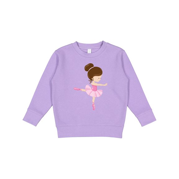 Inktastic Ballerina, Ballet Girl, Ballet Dance, Brown Hair Toddler Sweatshirt