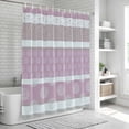 thumbnail image 6 of Farm Fruits Shower Curtain, Waterproof Shower Curtains for Bathroom, Watermelon Lemons Peach Pink Grey Striped Washable Fabric Bathtub Curtain Set Bath Decor with 12 Hooks Stall 36"x72", 6 of 8