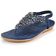 thumbnail image 1 of Sandalias de verano para mujer, chanclas informales cómodas, zapatos de playa, sandalias planas elásticas con correa en T para el tobillo para mujer Xemadio WMZL-899-24, 1 of 8