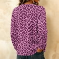 thumbnail image 7 of Knit Cardigans for Women Leopard Print Button Down Long Sleeve Loose Fit Fall Jacket Coat Tops, 7 of 7