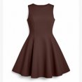 thumbnail image 7 of Lenpel Summer Dresses for Women Elegant Boat Neck Sleeveless a Line Mini Dresses Business Casual Work Cocktail Clothes, 7 of 7