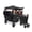 Black, variant on WONDERFOLD X4R Rev Stroller Wagon (4 Seater) - Collapsible Stroller Wagon with 5-Point Seatbelt Harnesses, Reclining Seats & Footwells, Black
