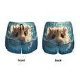 thumbnail image 3 of Hirioo Cute Swimming Guinea Pig for Women's Double Layer Athletic Shorts High-Performance Gym Shorts with Inner Pocket, Elastic Waistband-X-Large, 3 of 7