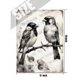 thumbnail image 5 of Two Birds Vintage Aluminum Sign 12x16 IN Black Sparrow Decor Abstract Bird Wall Art Shabby Chic Bedroom Decor Wall Sign Gifts, 5 of 6