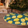 thumbnail image 6 of Daiia Lemon Drawing Merry Christmas Tree Skirt , Xmas Large Lace-up Tree Skirt, Santa Snowflakes Rustic Home Decorations New Year Party Farmhouse Decor-36", 6 of 7