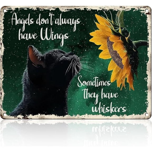 HELLOYOUNG Retro Metal Sign,It'S Fine I'M Fine Everything Is Fine Funny Cat Sarcasm Home Bar Shop Decorations Coffee Vintage Sign Gift 12x8 Inch Room Wall