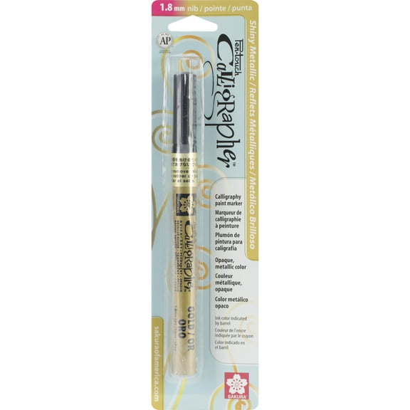 Sakura Pen-Touch Calligraphy Paint Marker, Fine Point Metallic Gold