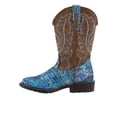 thumbnail image 4 of Roper Girls Southwest Glitter Square Toe Cowboy   Mid Calf Boots, 4 of 7