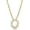 Gold, variant on Initial Letter O Necklace, Moissanite, 925 Sterling Silver, Yellow Gold Vermeil
