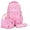 Pink, variant on Kids School Backpack Set for Girls, 3 in 1 School Bag with Lunch Bag & Pencil Case for Primary Middle Students - Black