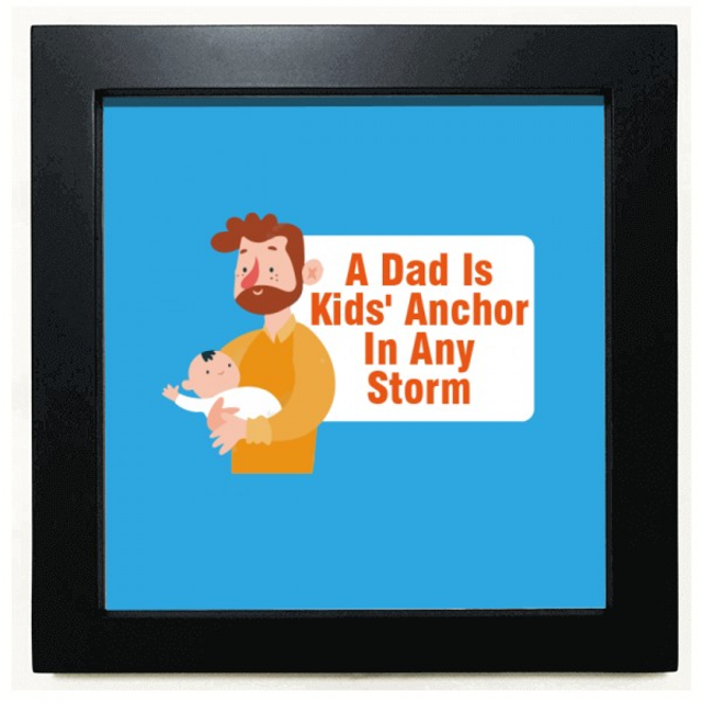 Father Loves Great Harbor Black Square Frame Picture Wall Tabletop