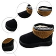thumbnail image 5 of Fuzzy Platform Snow Boots for Women Cold Weather Warm Fleece Lined Fashion Plush Non Slip Winter Ankle Booties Slip-On Mid Calf Short Boots, 5 of 7