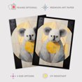 thumbnail image 2 of King Koala Abstract Geometric Animal Portrait Yellow Grey Oil Painting Extra Large XL Wall Art Poster Print, 2 of 5