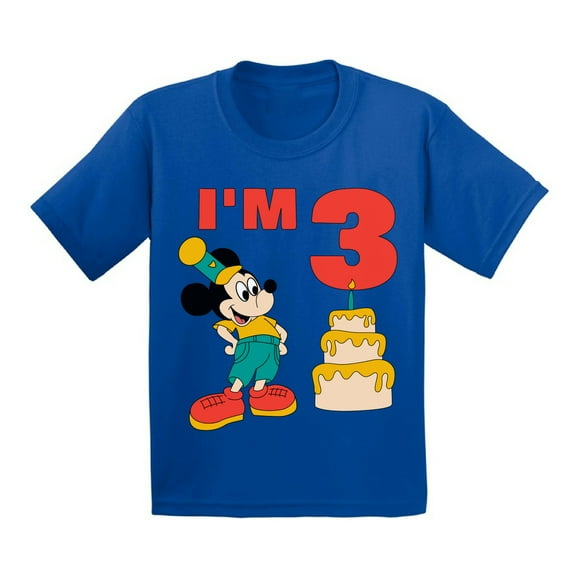 Awkward Styles Minnie Steamboat Willie Toddler Shirt Baby Mickey I'm Birthday Girl Tshirt for Girls Age 3 Years Cotton T-shirts 2T 3T 4T 5/6 Graphic Tee