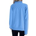 thumbnail image 4 of Women's High Neck Knit Sweater Winter Warm Long Sleeve Pullover Solid Color Casual Top, 4 of 9