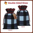 thumbnail image 4 of Color Matching Linen Bundle Mouth Gift Bag Can Be Used For Daily Small Items Midnightblue Buffalo Plaid Check Tartan Scotland_2 Small, 4 of 8
