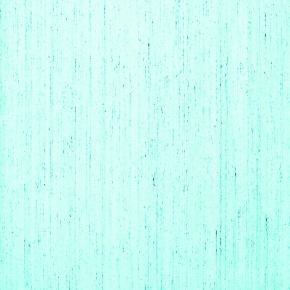 Ahgly Company Machine Washable Indoor Square Solid Turquoise Blue Modern Area Rugs, 7' Square