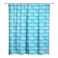 thumbnail image 2 of Creative Products Bright Blue Whale Pattern 71x74 Shower Curtain, 2 of 2