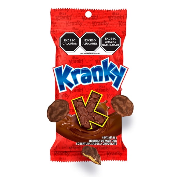Hojuelas de maíz Ricolino Kranky sabor chocolate 65 g