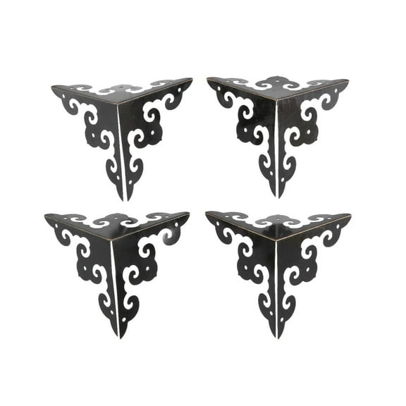 12Pcs 50mm Antique Bronze Wood Box Feet Leg Corner Protector Guard Metal Crafts Decorative Bracket