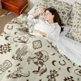 thumbnail image 4 of Manfei Tribal Western Bedding Sets King Size, Cowboy Cowgirl Bed in a Bag King size, Aztec Hippie Reversible Comforter Sets with Sheets, Microfiber Bedroom Decor, 7 Pieces, 4 of 6