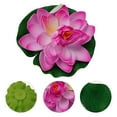 thumbnail image 3 of 18cm Artificial Water Lily Floating Lotus Flower Pond Aquarium Decor Multicolor, 3 of 4