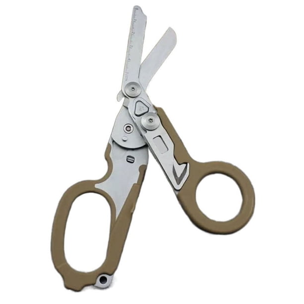Tijeras de respuesta de emergencia médica plegables 6 en 1, Kit de primeros auxilios, tijeras, alicates tácticos, herramienta EDC de supervivencia al aire libre
