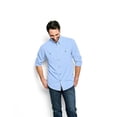 thumbnail image 3 of Camisa Orvis Tech Chambray de manga larga para hombre, color azul medio, 3 of 6
