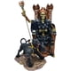 thumbnail image 2 of MORÍN Imágenes | Figura Decorativa | Paquete Santa Muerte Reina 32 cm y Perro de Tres Cabezas 14 cm | Resina Pintada a Mano (Negro), 2 of 5