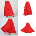 thumbnail image 4 of Yunhgft Flamenco Ballroom Dance Costume Waltz Long Skirt , as described Red, 4 of 9