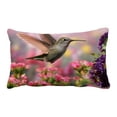 thumbnail image 1 of EREHome Housse de Coussin Colibri dans un Jardin Coloré 20x30 Pouces, 1 of 1