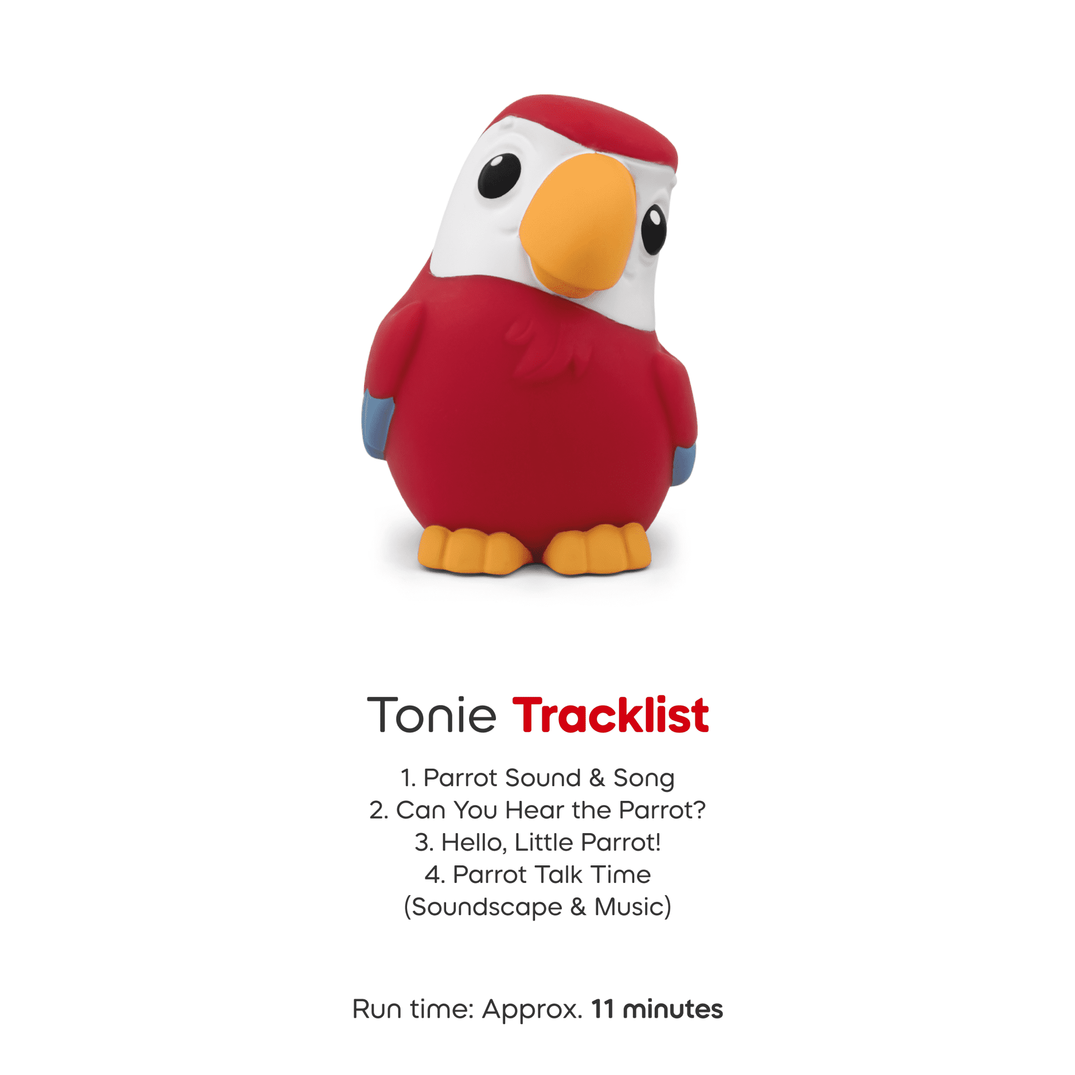 tonies My First Tonies: Jungle Set - Monkey, Parrot and Tiger Soft and Squeezable Audio Toy Figurines, Age Group 1+