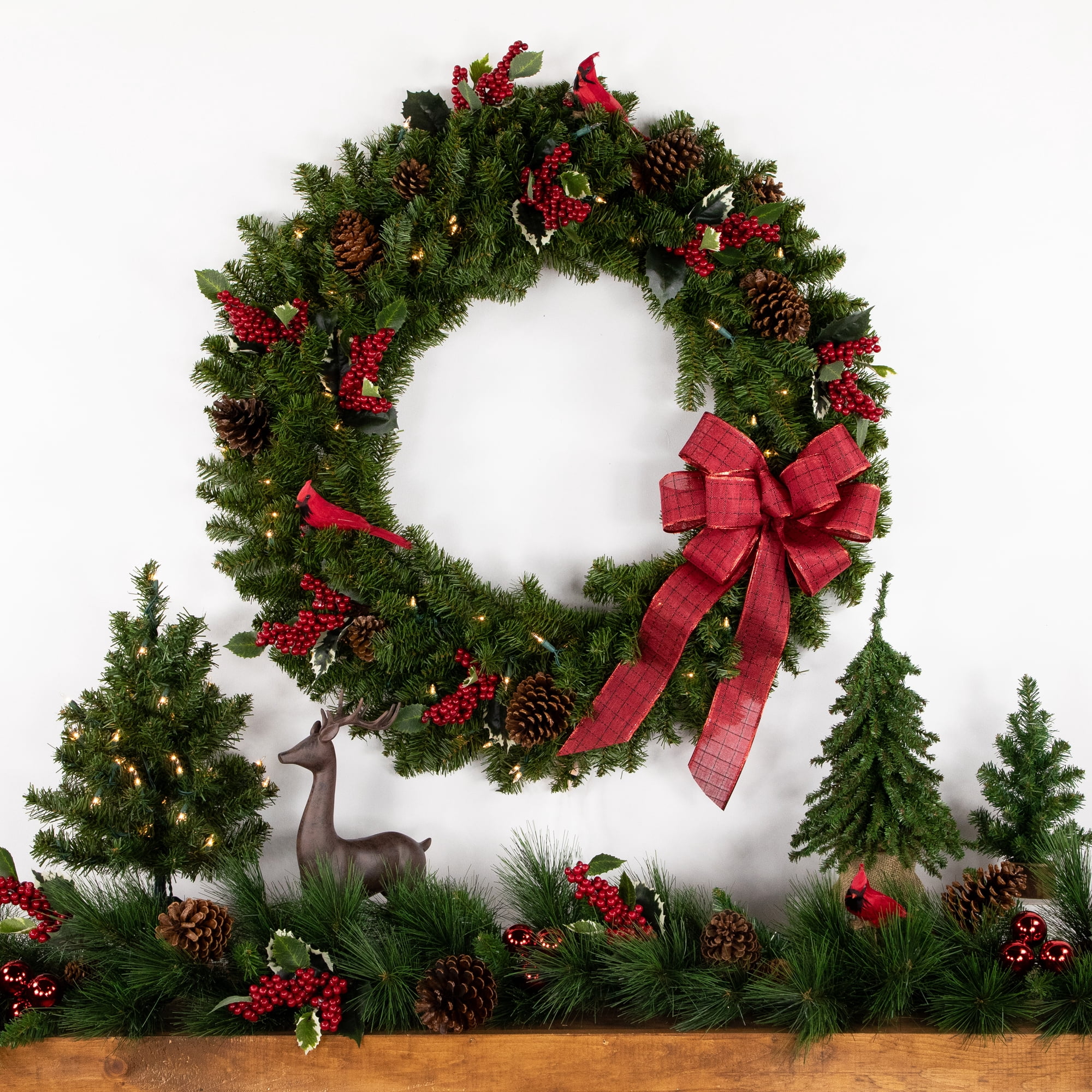 Northlight Pre Lit Artificial Canadian Pine Christmas Wreath