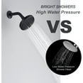 thumbnail image 5 of BRIGHT SHOWERS High Pressure Rain Showerhead Fixed Shower Head Angle Adjustable High Pressure Bathroom Showerhead with Anti-Clogging Silicone Nozzles, 1-Min Installation, Oil Rubbed Bronze, 5 of 5