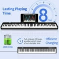 thumbnail image 6 of Terence Folding Piano Keyboard, 88 Keys Full Size Semi-Weighted Foldable Piano, Support MIDI USB Interface Bluetooth Portable Piano with for Beginners Kids, 6 of 6